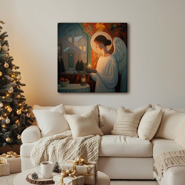 Quadro su tela – Angelo con candela