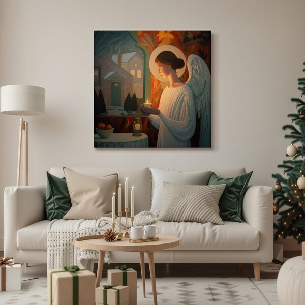 Quadro su tela – Angelo con candela