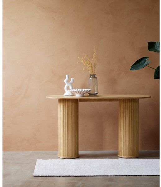 Tavolo consolle di colore naturale 40x130 cm Nola – Unique Furniture