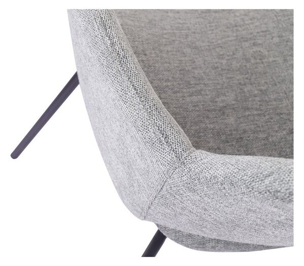 Set di sedie da pranzo grigio chiaro in imbottito 2 pz Rowley – Unique Furniture