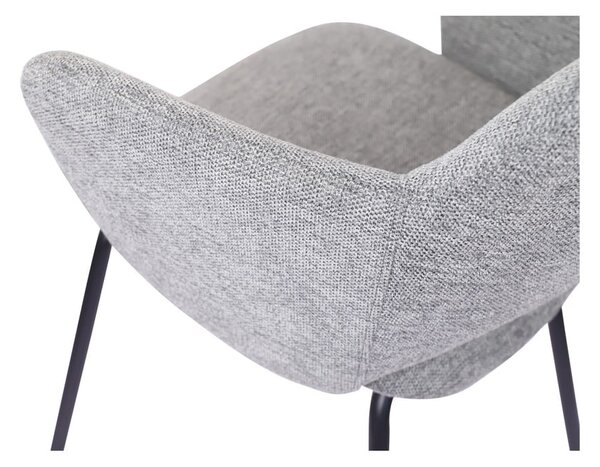 Set di sedie da pranzo grigio chiaro in imbottito 2 pz Rowley – Unique Furniture