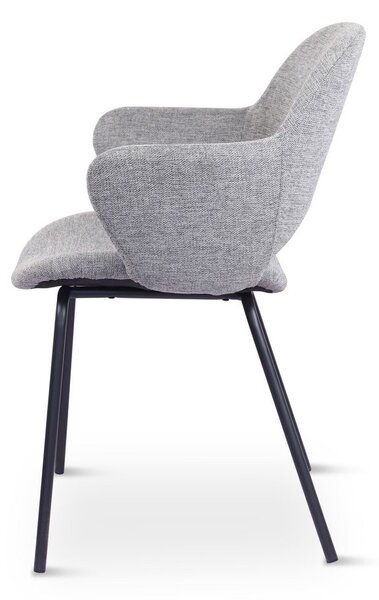 Set di sedie da pranzo grigio chiaro in imbottito 2 pz Rowley – Unique Furniture