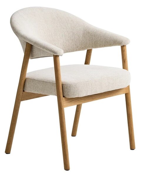 Set di sedie da pranzo color crema in rovere massiccio con braccioli 2 pz Elk – Unique Furniture