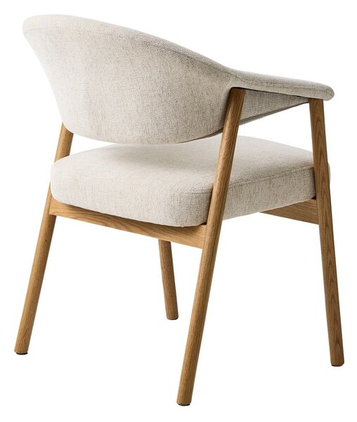 Set di sedie da pranzo color crema in rovere massiccio con braccioli 2 pz Elk – Unique Furniture