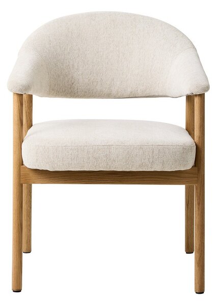 Set di sedie da pranzo color crema in rovere massiccio con braccioli 2 pz Elk – Unique Furniture