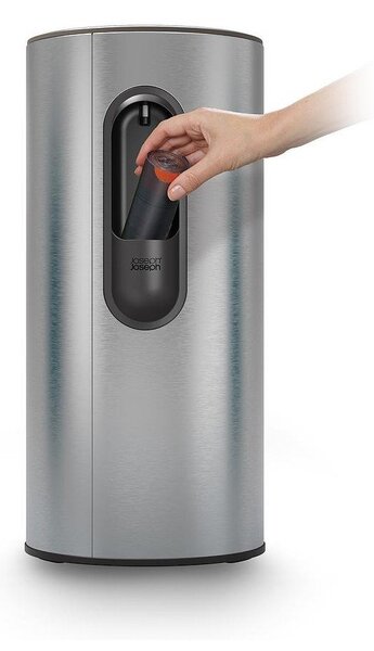 Cestino per la spazzatura color argento lucido in acciaio inox con pedale 30 l Arc – Joseph Joseph