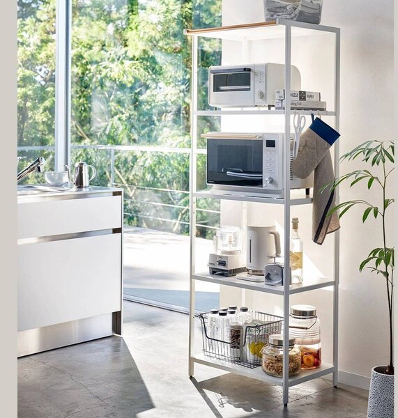 Scaffale bianco opaco in acciaio 60x170x46,5 cm Tower – YAMAZAKI