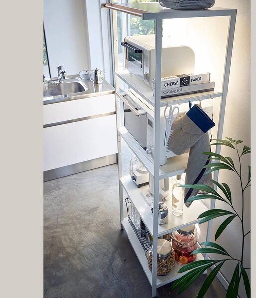 Scaffale bianco opaco in acciaio 60x170x46,5 cm Tower – YAMAZAKI