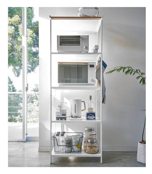 Scaffale bianco opaco in acciaio 60x170x46,5 cm Tower – YAMAZAKI