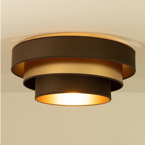 Lampada da soffitto WENTA 1xE27/60W/230V diam. 50 cm marrone/dorato