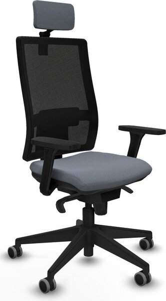 Sedia da ufficio Piqueras y Crespo, modello 3D066G2, colore grigio