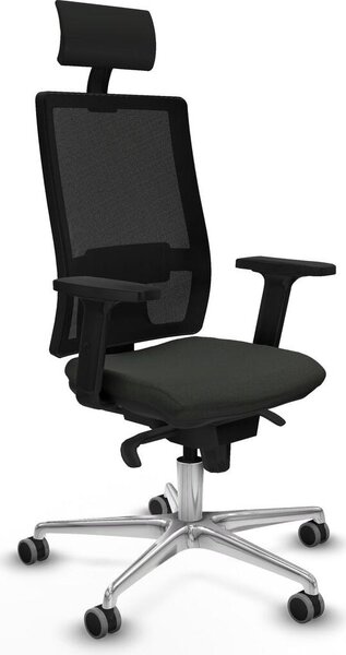 Sedia da ufficio con poggiatesta Piqueras y Crespo 2D086G1 Nero