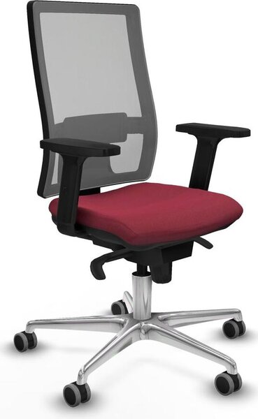 Sedia da ufficio Horna Piqueras y Crespo, modello 2D086G0, colore granata