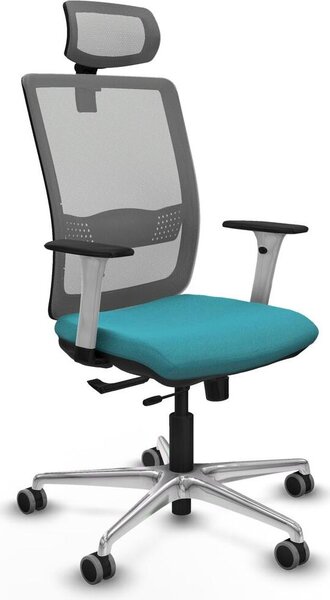Sedia da ufficio Piqueras y Crespo, modello 1B086G2, colore turchese