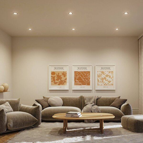 Paulmann luci LED da incasso Cole Coin nera Ø9cm IP44 dimmerabile 3 pezzi Coin,, Nero, Bagno, Metallo, Moderno