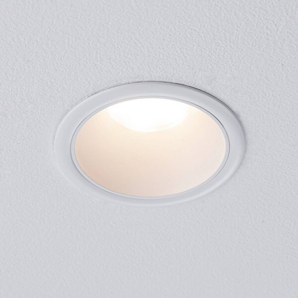 Paulmann luci LED da incasso Cole Coin bianca Ø9cm IP44 dimmerabile Set 3 Coin,, Bianco / Opale, Soggiorno / Sala da pranzo, Plastica, Moderno