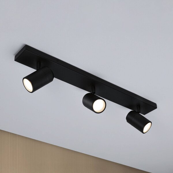 Paulmann Faretto da soffitto Zyli nero lunghezza 60 cm a 2 luci IP44 Zyli, dimmerabile, Nero, Bagno, Metallo, Moderno