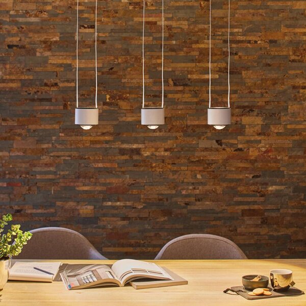 Paulmann Lampada LED a sospensione Aldan, alluminio, dimmerabile, 3 luci. dimmerabile, Alluminio / Grigio / Zincato, Soggiorno / Sala da pranzo, Alluminio, Moderno