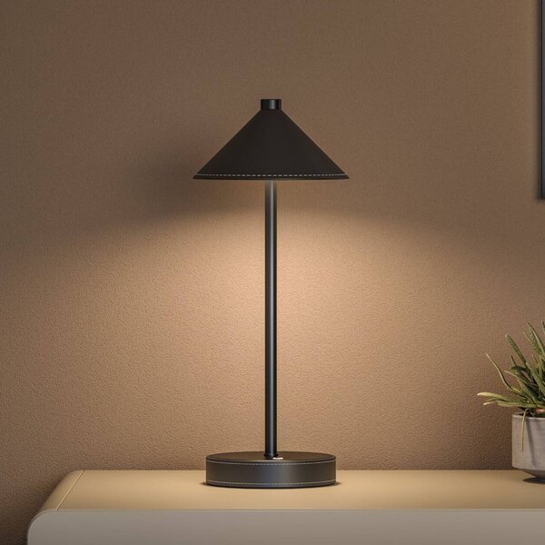Paulmann Lampada da tavolo a LED Pellini, dimmerabile, Nero, Soggiorno / Sala da pranzo, Metallo, Moderno, Lampada da tavolo LED