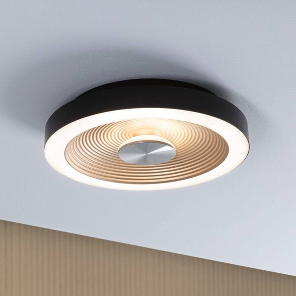 Paulmann Plafoniera Volea, dimmerabile, Nero, Bagno, Plastica, Moderno, Plafoniera