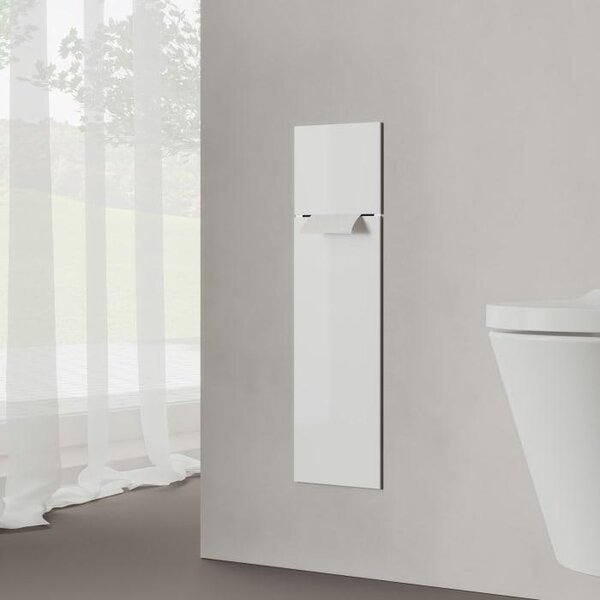 Modulo WC a incasso Kronenbach, design a cubo, 60 cm - frontale in vetro, apertura a sinistra