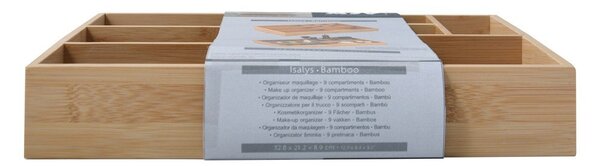 Organizer da bagno di colore naturale in bambù per cosmetici Isalys – MSV
