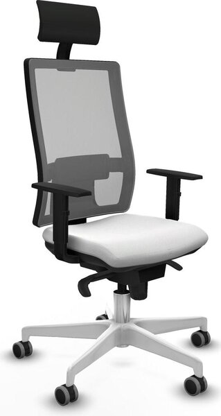 Sedia da ufficio Horna Piqueras y Crespo, modello 1D026G1, colore bianco