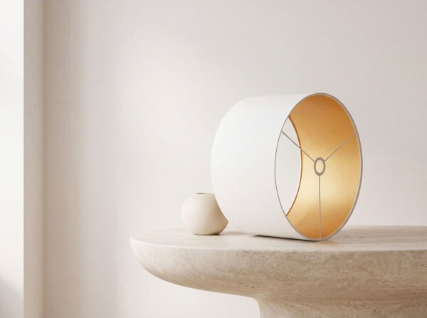 Paralume universale STANDART E27 diametro 45 cm bianco/oro
