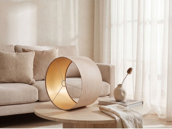 Paralume universale STANDART E27 diametro 45 cm beige/oro