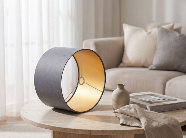 Paralume universale STANDART E27 diametro 45 cm grigio/oro