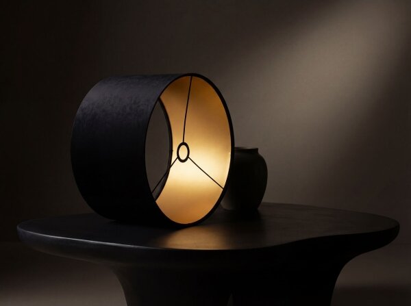 Paralume universale STANDART E27 diametro 45 cm nero/oro