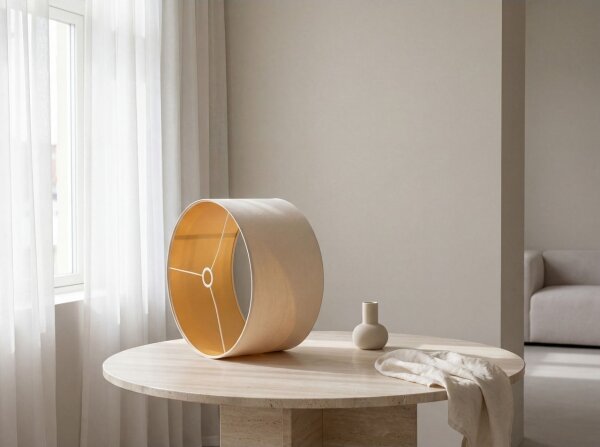 Paralume universale STANDART E27 diametro 45 cm color crema/oro