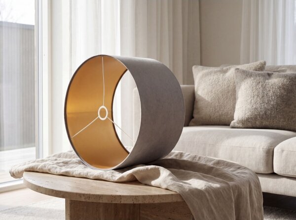 Paralume universale STANDART E27 diametro 45 cm grigio/oro
