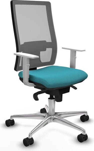 Sedia da ufficio Horna Piqueras y Crespo, modello 4B086N0, colore turchese