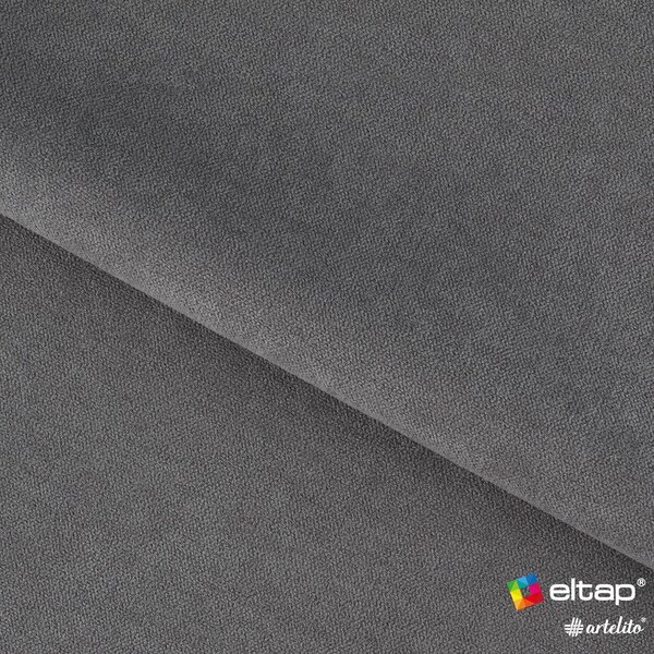 Divano grigio scuro allungabile/con contenitore e rivestimento in ciniglia 214 cm Fulgeo – ELTAP
