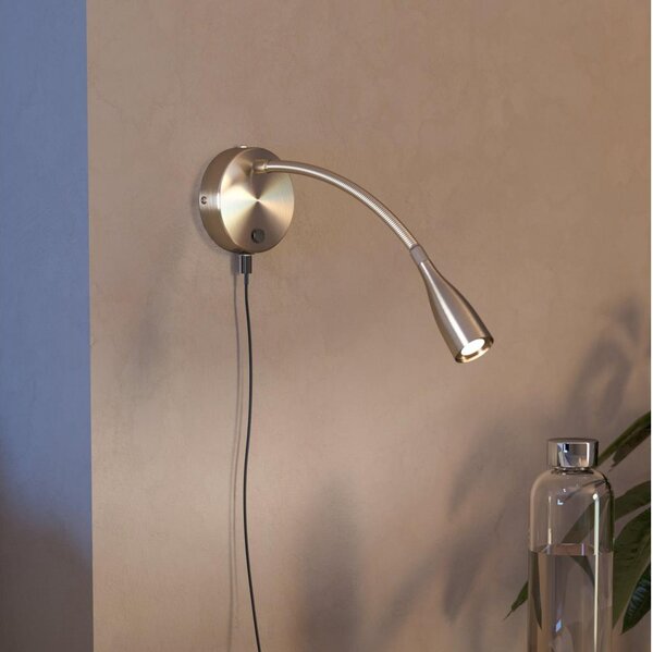 Eglo 901783 - Lampada da parete flessibile con USB OLIVANDINO LED/3,8W/230V cromo