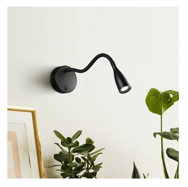 Eglo 901818 - Lampada da parete flessibile OLIVANDINO LED/3,8W/230V nera