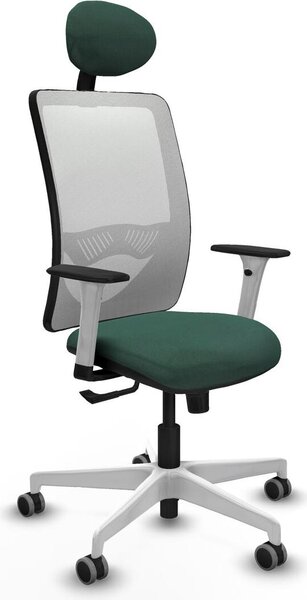 Sedia da ufficio con poggiatesta, modello Zulema Piqueras y Crespo, codice 1B026G1, colore verde