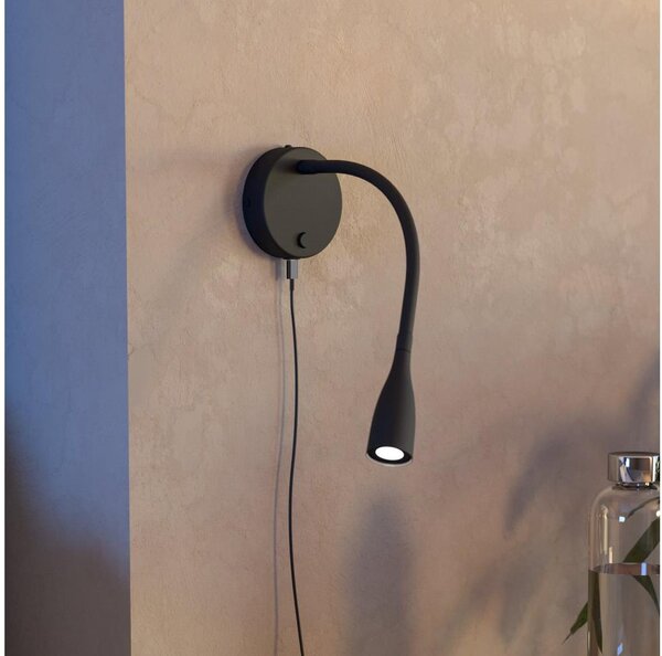 Eglo 901781 - Lampada da parete LED flessibile con porta USB OLIVANDINO LED/3,8W/230V nera