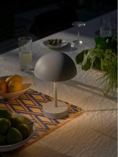 Nordlux - Lampada da tavolo ricaricabile dimmerabile per esterni ELLEN LED/2,8W/3,7V IP44 grigio