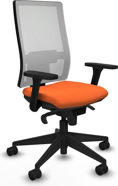 Sedia da ufficio Piqueras y Crespo modello 3D066N0, colore arancione