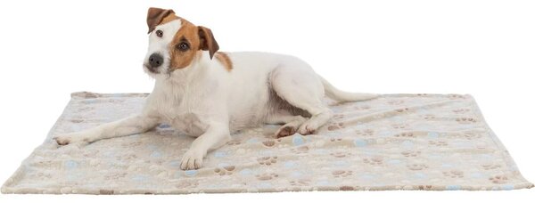 Coperta per cani beige in lana di pecora 75x50 cm Trixie Laslo – Plaček Pet Products