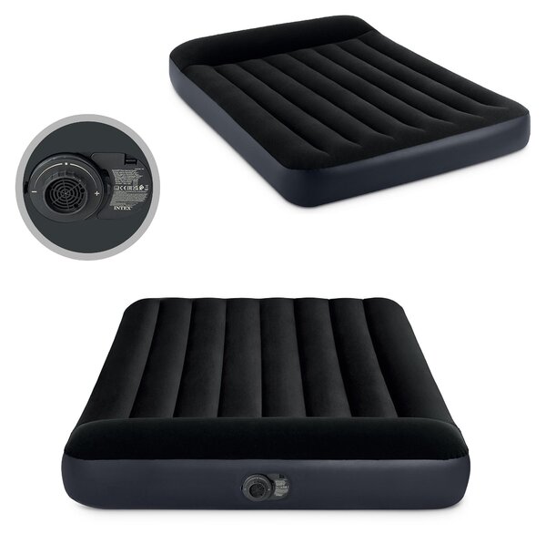 Materasso gonfiabile per lettino in velluto con pompa Intex 64148ND