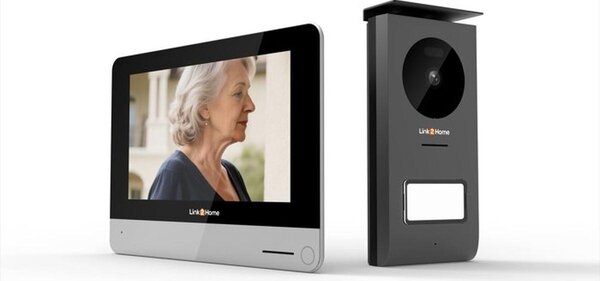 WiFi Video Doorbell with Screen - LINK2HOME - 7" Touchscreen - Smartphone Notification - 1080p 120° Wide-Angle Camera