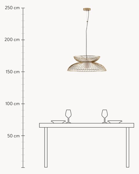 Lampada a sospensione grande con luce regolabile Cage