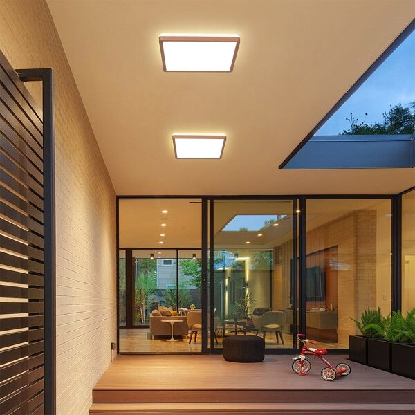 Brilagi - Plafoniera LED Ultra Slim per bagno, 24W/230V, 42x42 cm, oro rosa, IP54