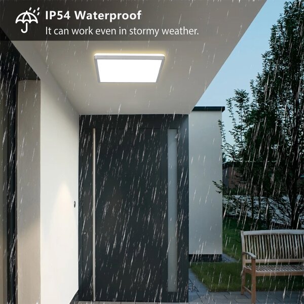 Brilagi - Plafoniera LED per bagno ULTRA SLIM LED/24W/230V 42x42 cm argento IP54