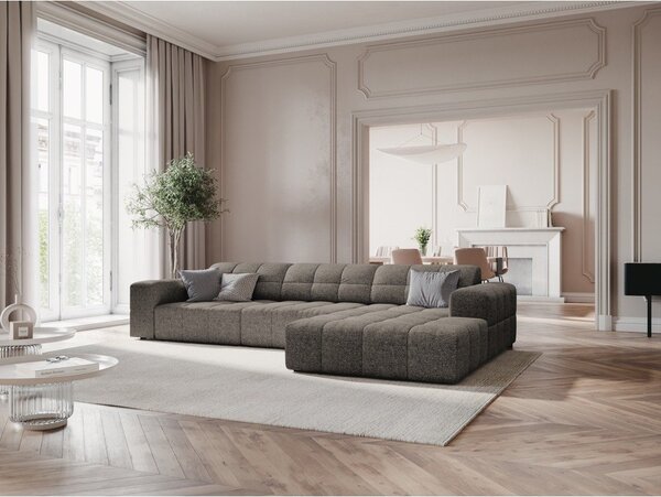 Divano angolare in grigio scuro (con penisola a destra) Chicago – Cosmopolitan Design
