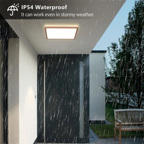 Brilagi - Plafoniera LED per bagno Ultra Slim, 18W/230V, 30x30 cm, oro rosa, IP54