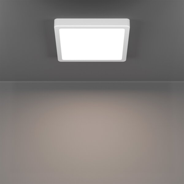 Eglo 901378 -LED RGBW dimmerabile, plafoniera con vetro fumé FUEVA-Z LED/10,5W/230V 22x22cm IP44 bianco